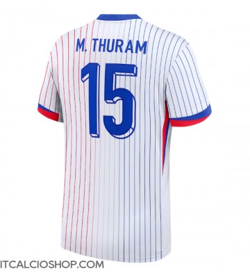 Francia Marcus Thuram #15 Seconda Maglia Europei 2024 Manica Corta